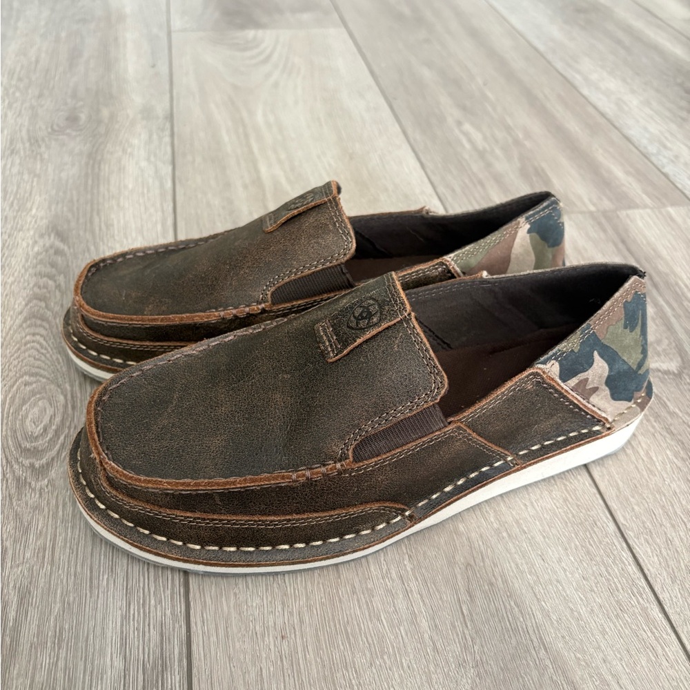 Ariat Men's Cruiser Rich Crown Casually Camo Shoes Slip-On Brown 41/8EE Wide - Picture 2 of 10